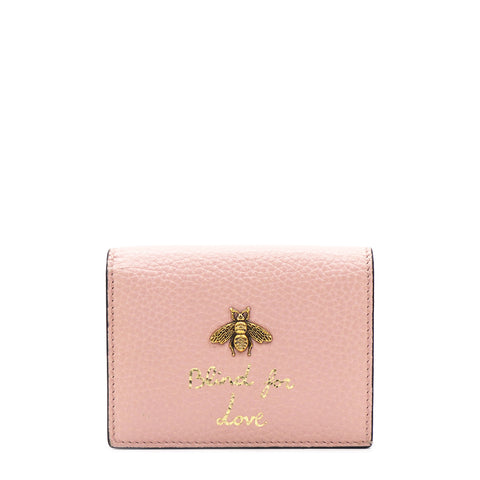 Pink Leather Animalier Wallet