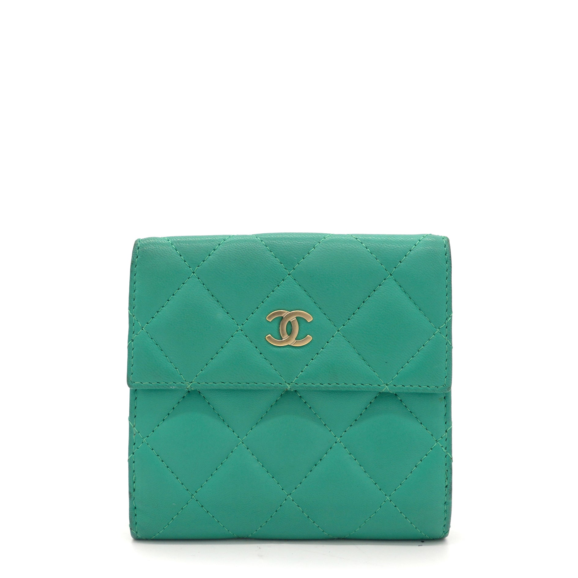 Glampot - Own this gorgeous, Green Lambskin Long Flap Wallet from