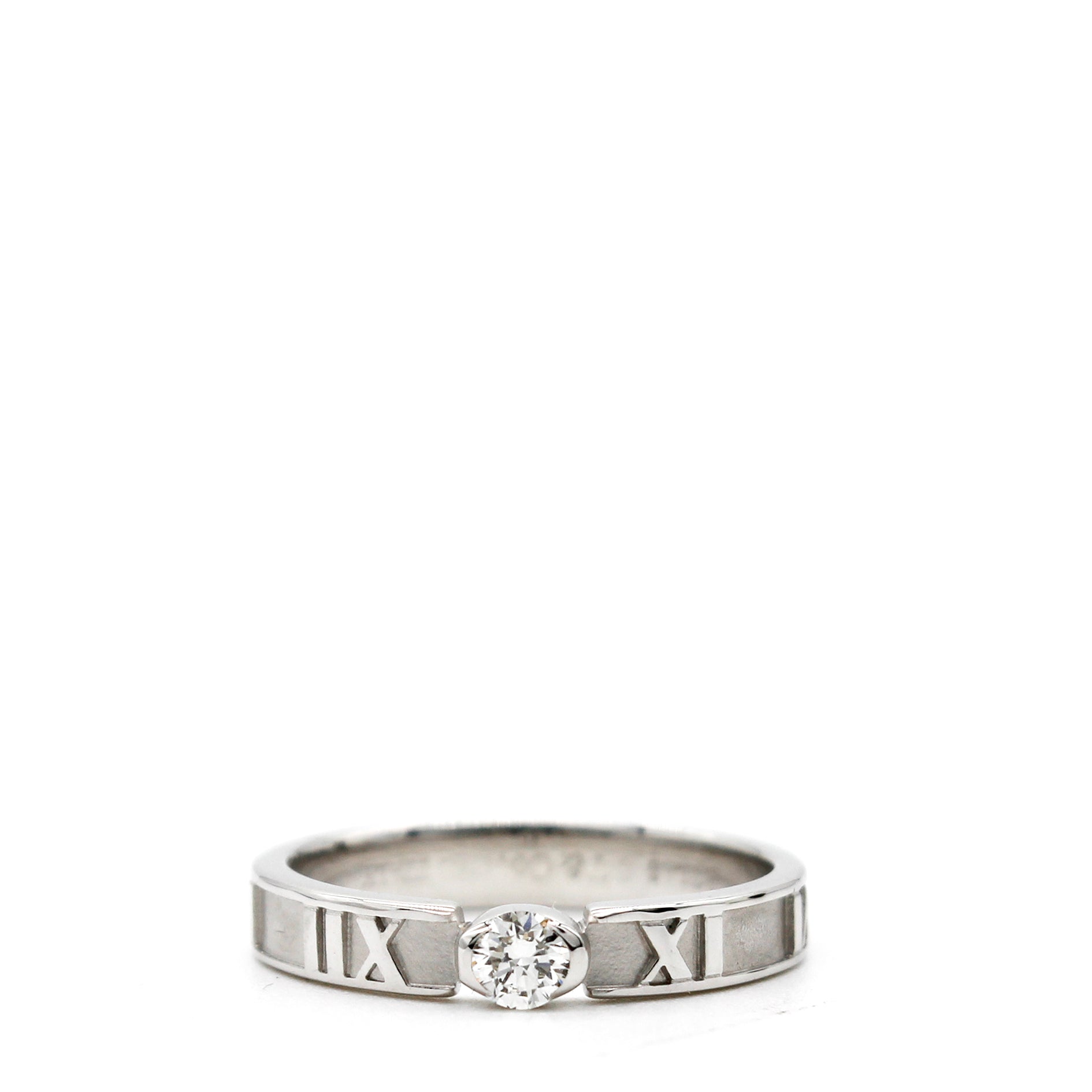 Tiffany & Co ATLAS Ring 18k White-Gold & Diamonds 