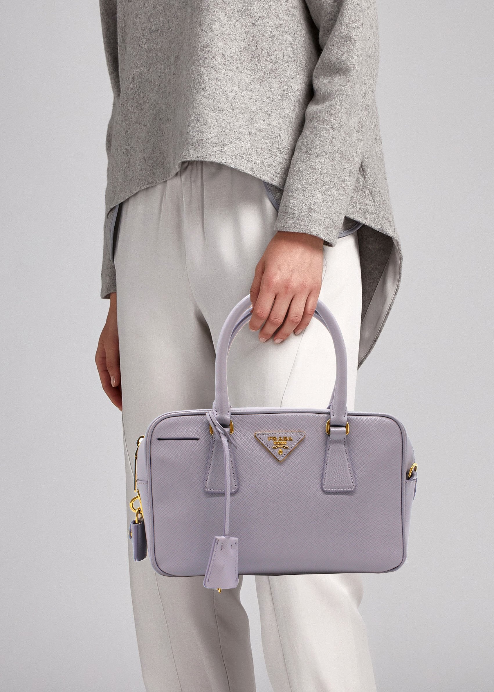 Prada Lux Boston Saffiano Small Top Handle Bag – STYLISHTOP