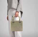 Christian Dior Hollow Out Medium Lady Dior two-way handbag